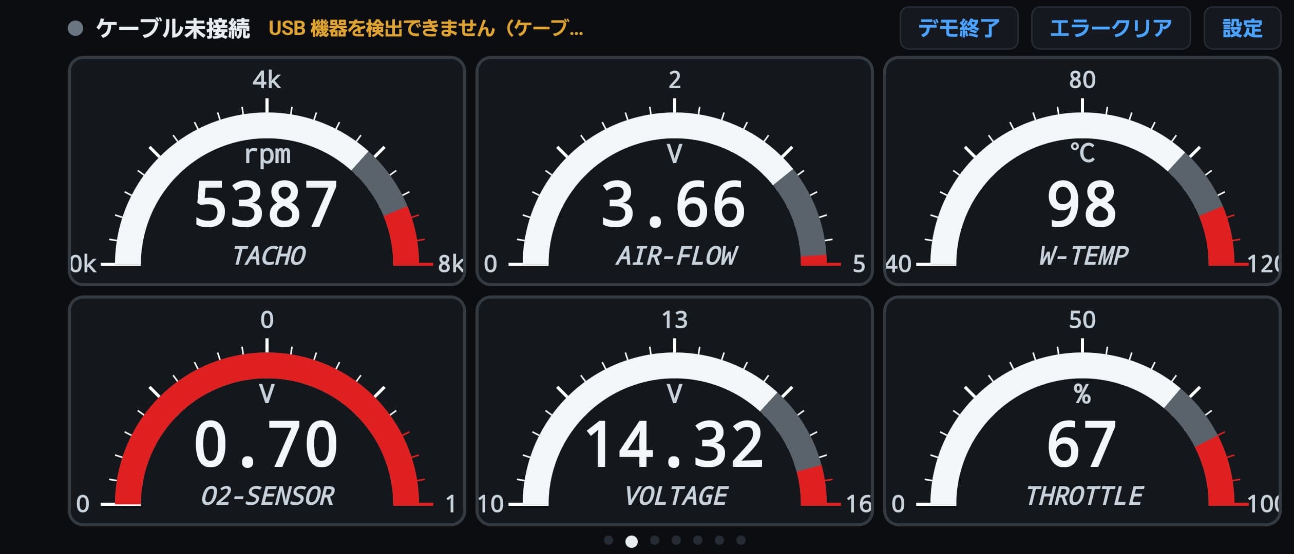 ER34 Logger の表示画面